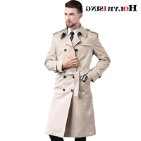 long trench men coat spring and autumn new double breasted europe style trench coat men pea coat gentleman top jackets 18771 5