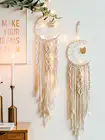 Богемный скандинавский Ловец снов, хлопковый Плетеный богемный подвесной гобелен, декоративный кулон для спальни, гостиной, прочная внутренняя сова