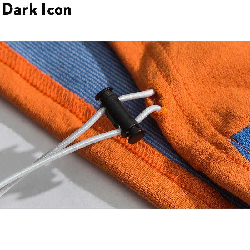 Темно икона полосатый уличный мужские толстовки негабаритных хип хоп толстовка