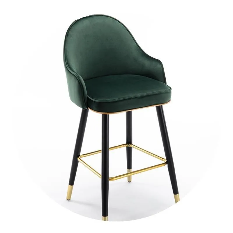 

Light Luxury Bar Chair Household High Stool Modern Simple Island Platform High Chair Bar Chair Front Desk High Back Stool MJ1031