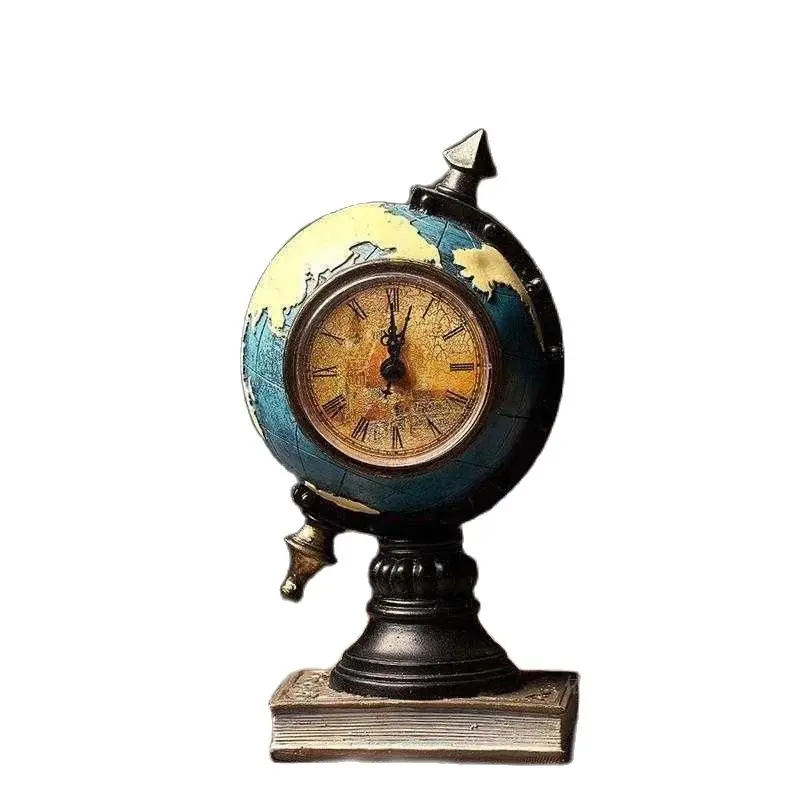 

Креативные настольные металлические часы ретро гостиная Тихая спальня прикроватный столик настольные часы будильник Настольный украшени...