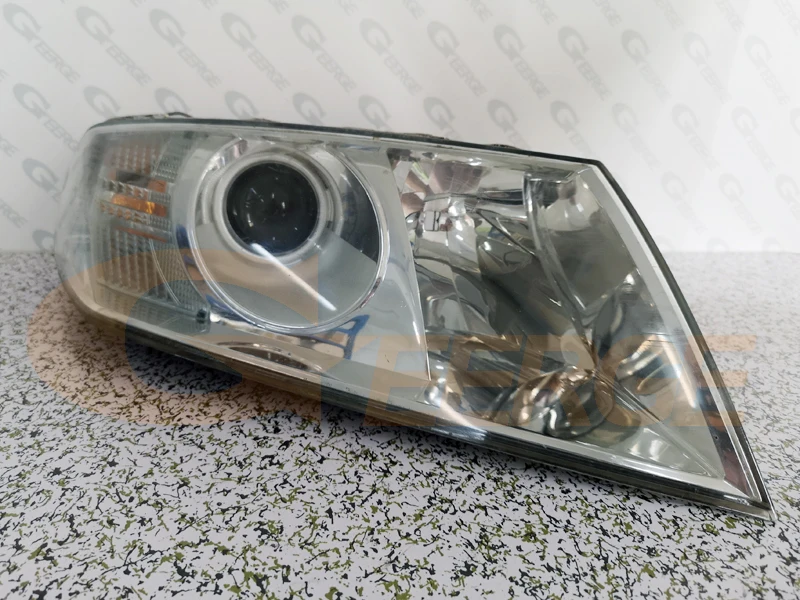 Для SKODA OCTAVIA 2 MK2 предварительно Фасонная ксеноновая фара 2004-2008 отличное Ультра яркое освещение CCFL angel eyes kit Halo Ring