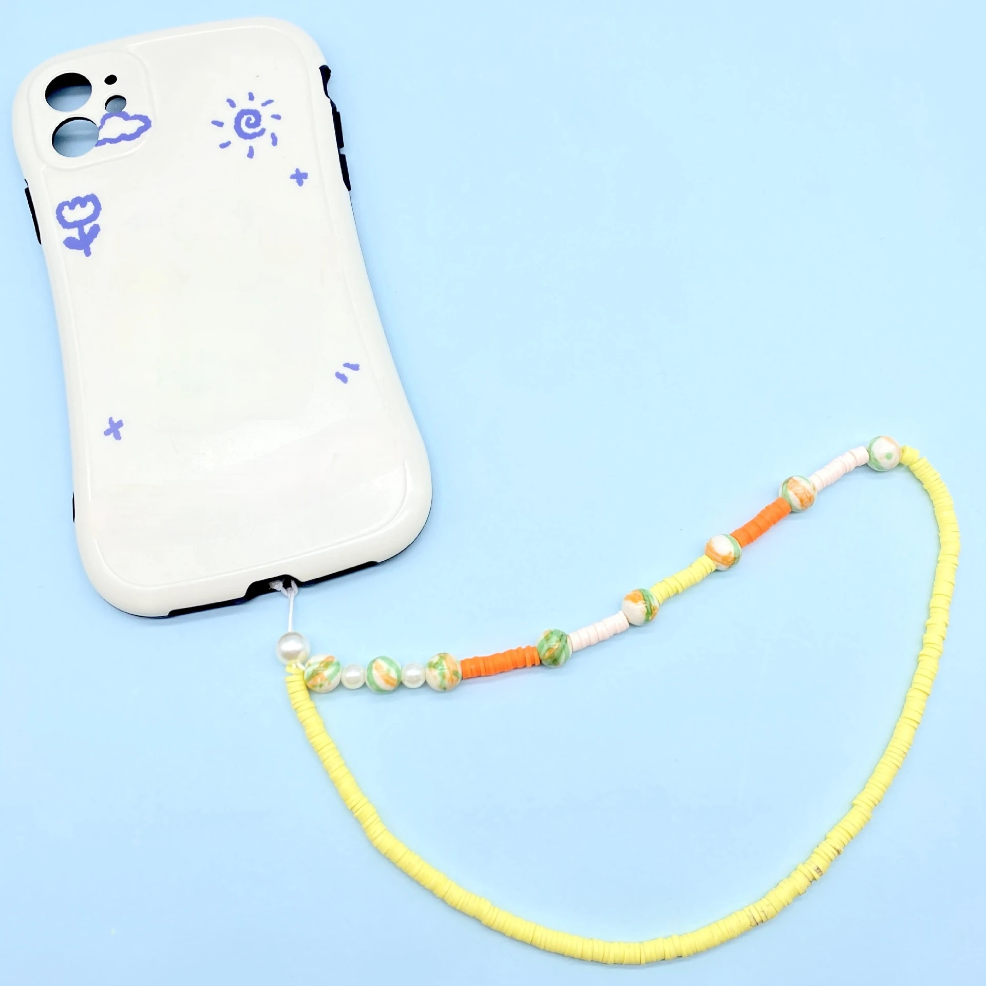 

Fashion Decoration Men and Women Yellow Soft Pottery Spring and Summer with Bright Color Mobile Phone Chain