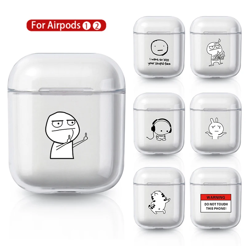 Чехол для AirPods 2 1 чехол Обложка беспроводных Bluetooth наушников прозрачный