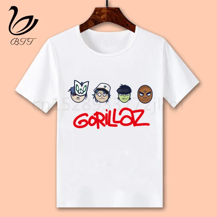 Футболка Gorillaz для маленьких мальчиков и девочек детский топ Детская футболка с