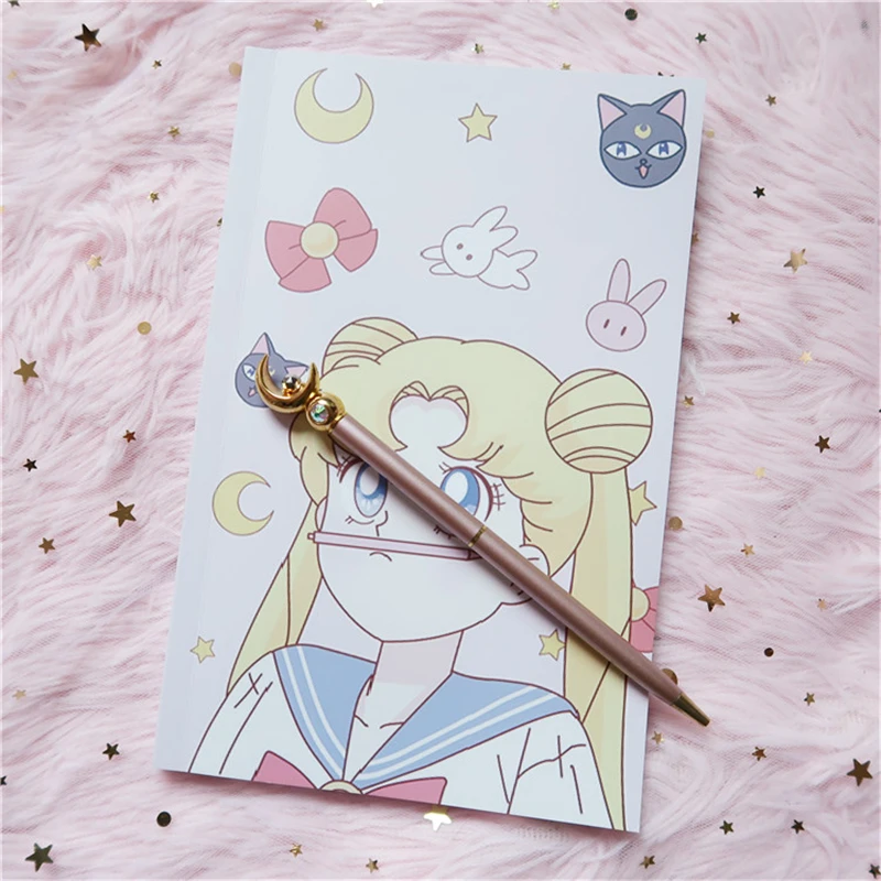 

Sailor Moon Cosplay Hand Account Notebook Journal Textbook Lovely Cartoons Anime Adult COS Book Christmas Halloween Gift