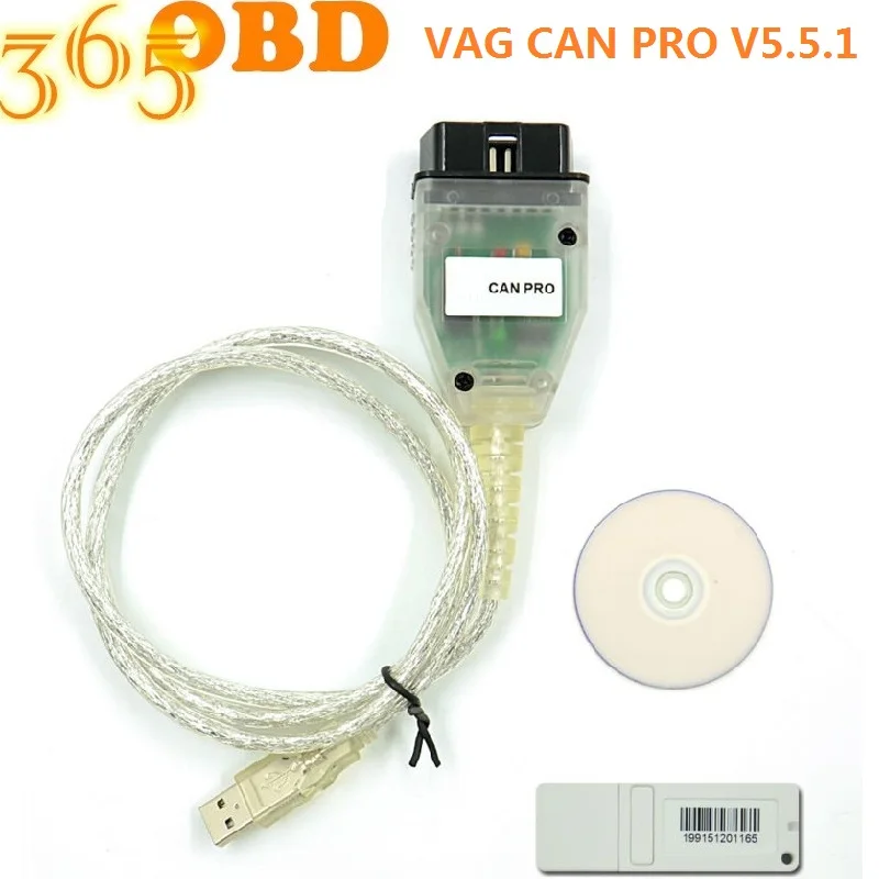 Автомобильный диагностический сканер VAG CAN PRO V5.5.1 с USB-ключом BUS + UDS K-line S.W версия 5.5.1