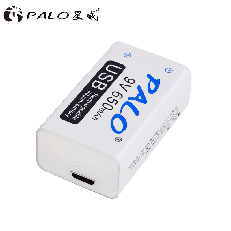 9V 6F22 650mAh литий-ионная аккумуляторная батарея микро USB батареи 9 v литиевые для мультиметра микрофона игрушки дистанционного управления KTV использования - Цвет: 1pcs