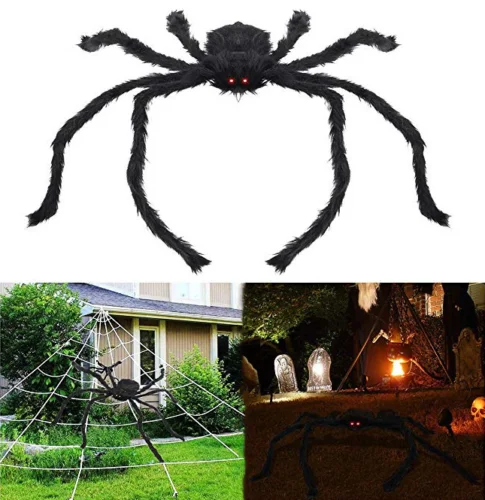 

Horror Giant Plush Spider Halloween Party Decoration Props Kids Children Toys Haunted House Decor Indoor Outdoor Super Big Style