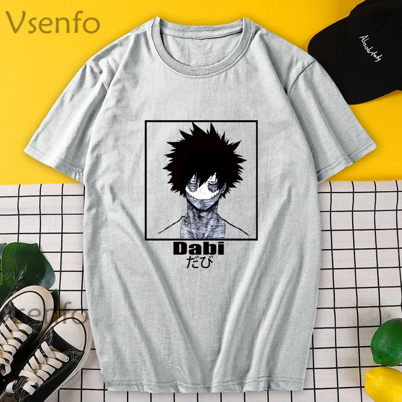 

Футболка Boku No Hero Dabi с аниме Моя геройская Академия футболка Японская манга Смешные Графические футболки мужская футболка оверсайз