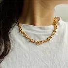 High Quality U Shape Punk Chain Necklace For Women 2020 New Design Gold Color Thick Chain Charm Necklaces Statement Jewelry