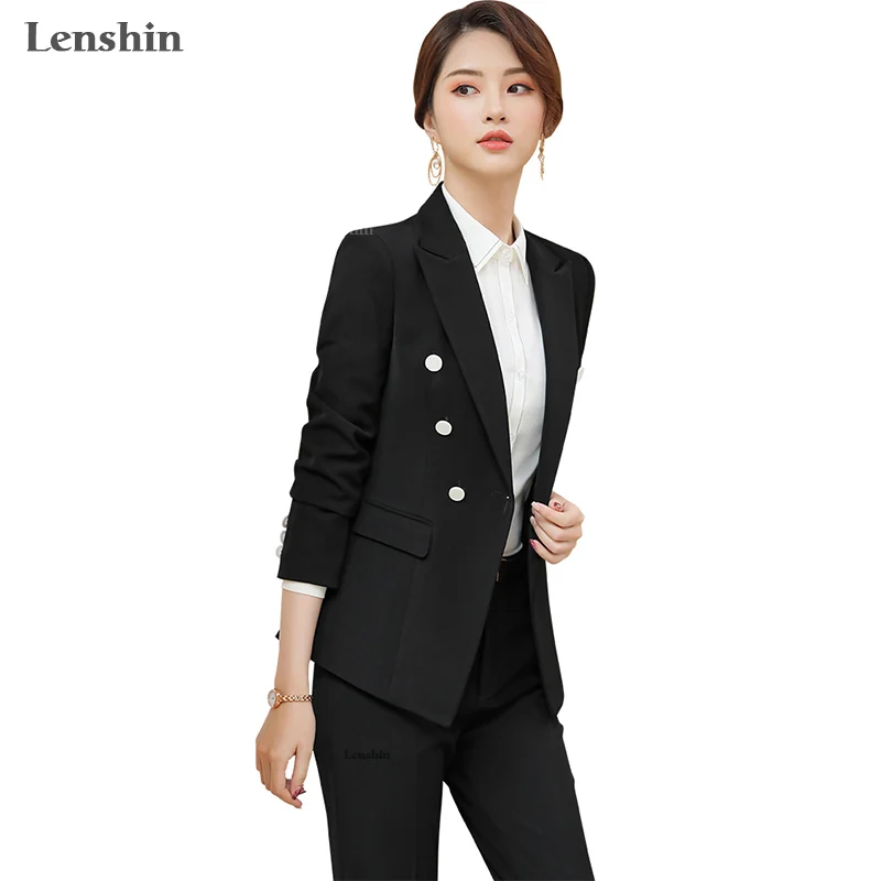 Lenshin высококачественный комплект из 2 предметов Официальный брючный костюм