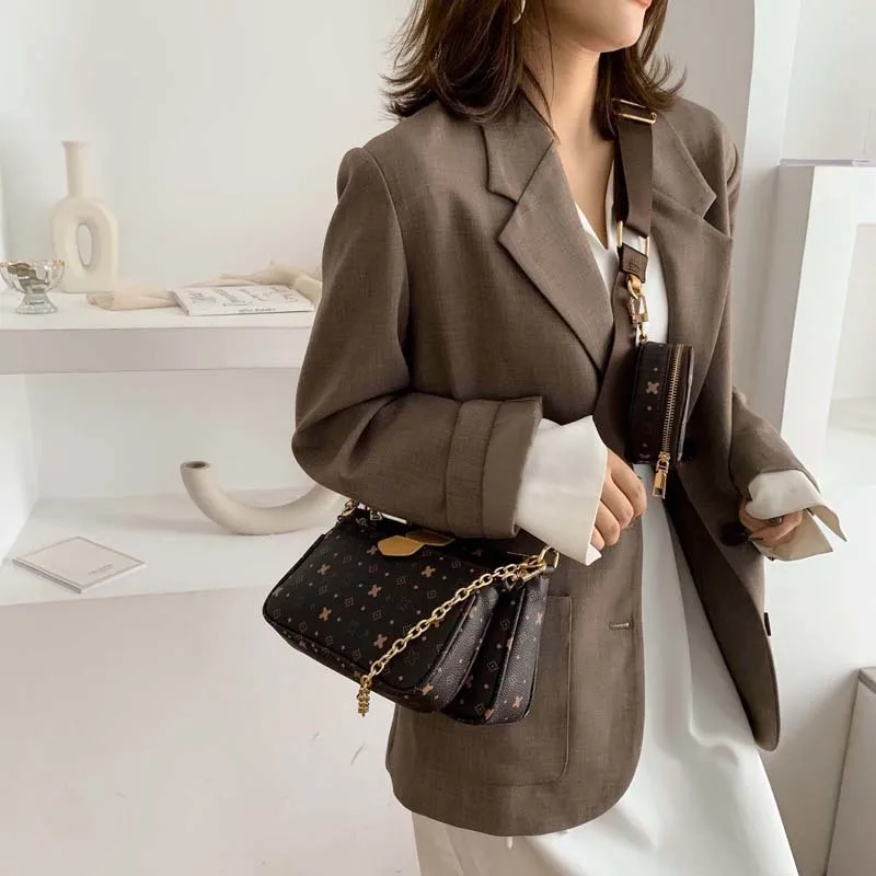 Маленькая универсальная сумка мессенджер Design sense для детей и матерей с цепочкой