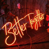 ohaneonk custom name logo 12v led neon signs light of better together for home room wall backdrop decoration party wedding signs