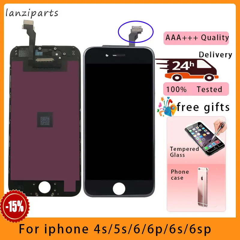 Качество AAA экран на айфон 6 6S 5S iPhone 6 6S plus ЖК дисплей сенсорный экран планшета Ассамблеи дисплей на айфон 6