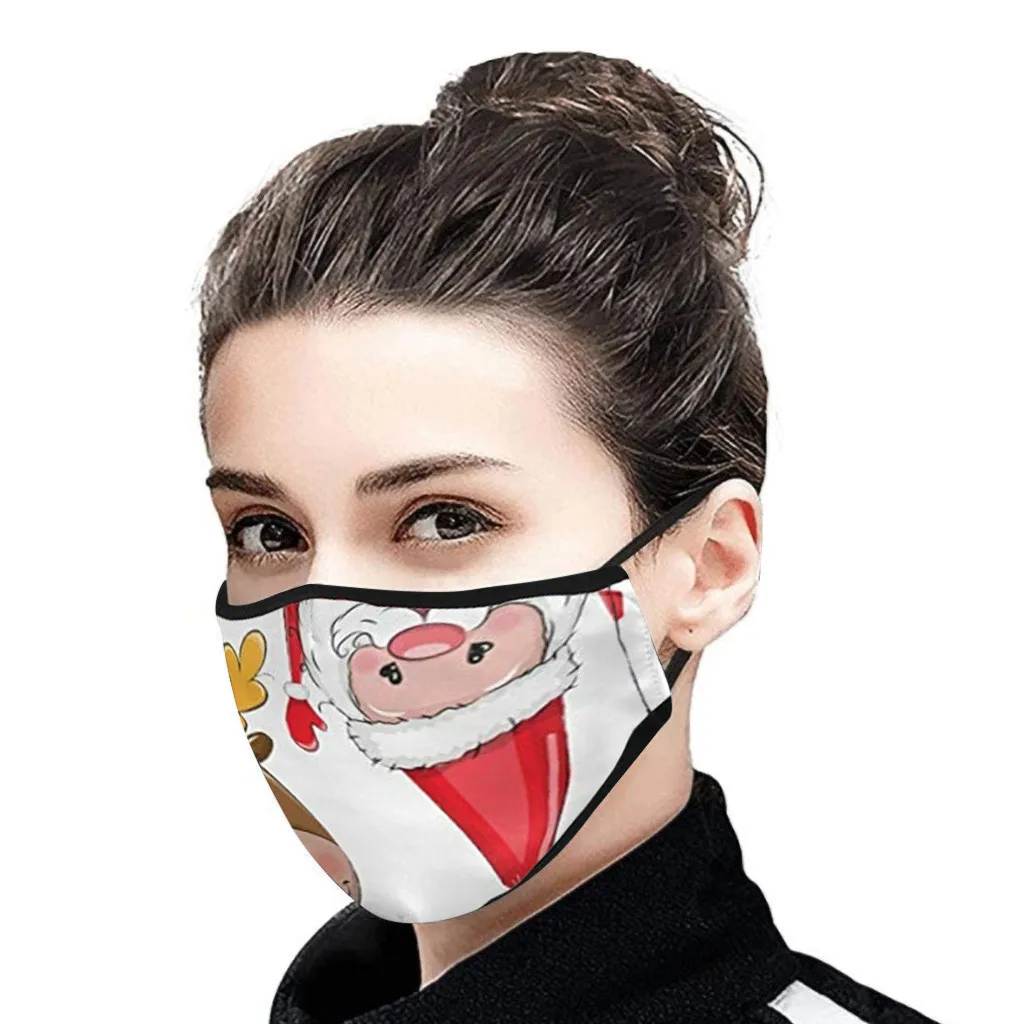 

Facemask Fashion Adult Christmas Printed Masks Pm2.5 Dustproof Windproof Cycling Face Mask Reusable Washable Mouth Mask#E1