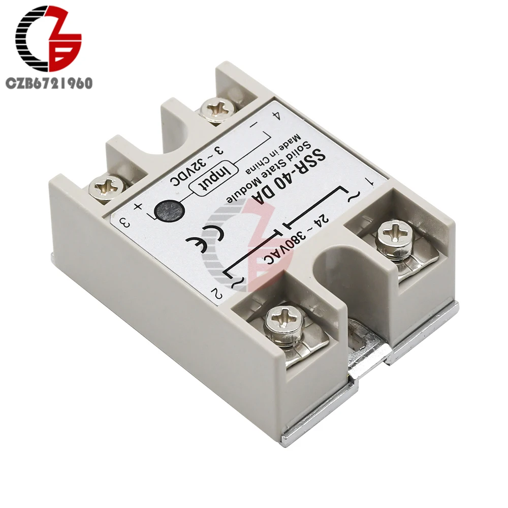 DC AC твердотельное реле SSR 40DA 40A 3 32V to 24 380V релейный переключатель|Реле| |