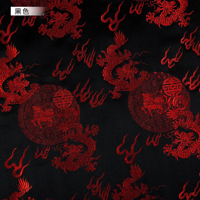 150cm Imitation Silk Brocade Chinese Dragon Pattern Jacquard Fabrics Per 0.5 Meter The Cloth for Satin Dress Screen Tablecloth images - 6