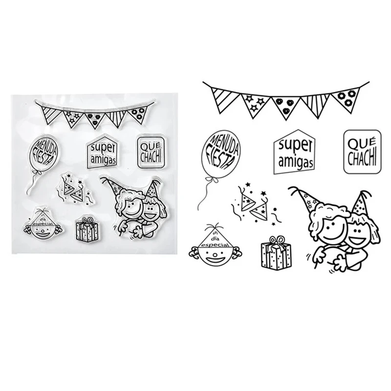 Вечерние прозрачные штампы 2019 резиновая Прозрачная силиконовая печать для