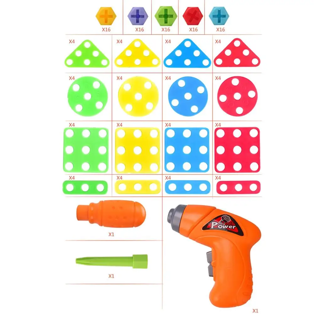 

Children's Early Education Of Spiral Drilling Toy Set to Improve Color Cognition Toy Building Assembly Jigsaw Toy Birthday Gift