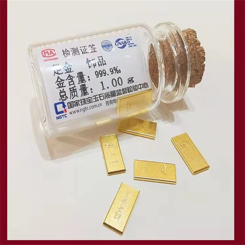 Инвестиционный маленький золотой слиток из чистого золота 9999 пробы сырье 1 г