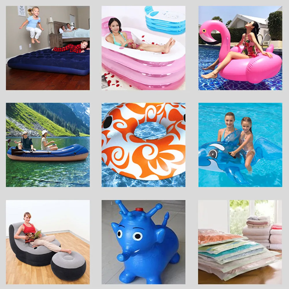 

DC 12v/ 220V AC Power Adapter Portable Air Pump Air Mattress Boat Car Auto Air Inflatable Pump For Car Camping Inflator 70W CD