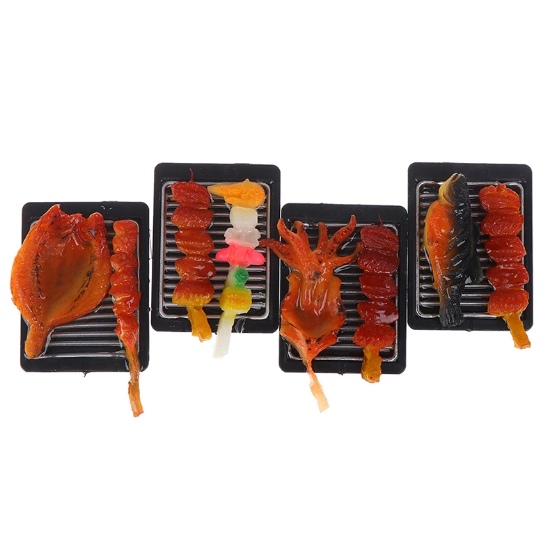 

1Pc 1/6 Scale Dollhouse Miniature Simulation Barbecue BBQ Food Toy Pretend Play food Kitchen Accessories Toys