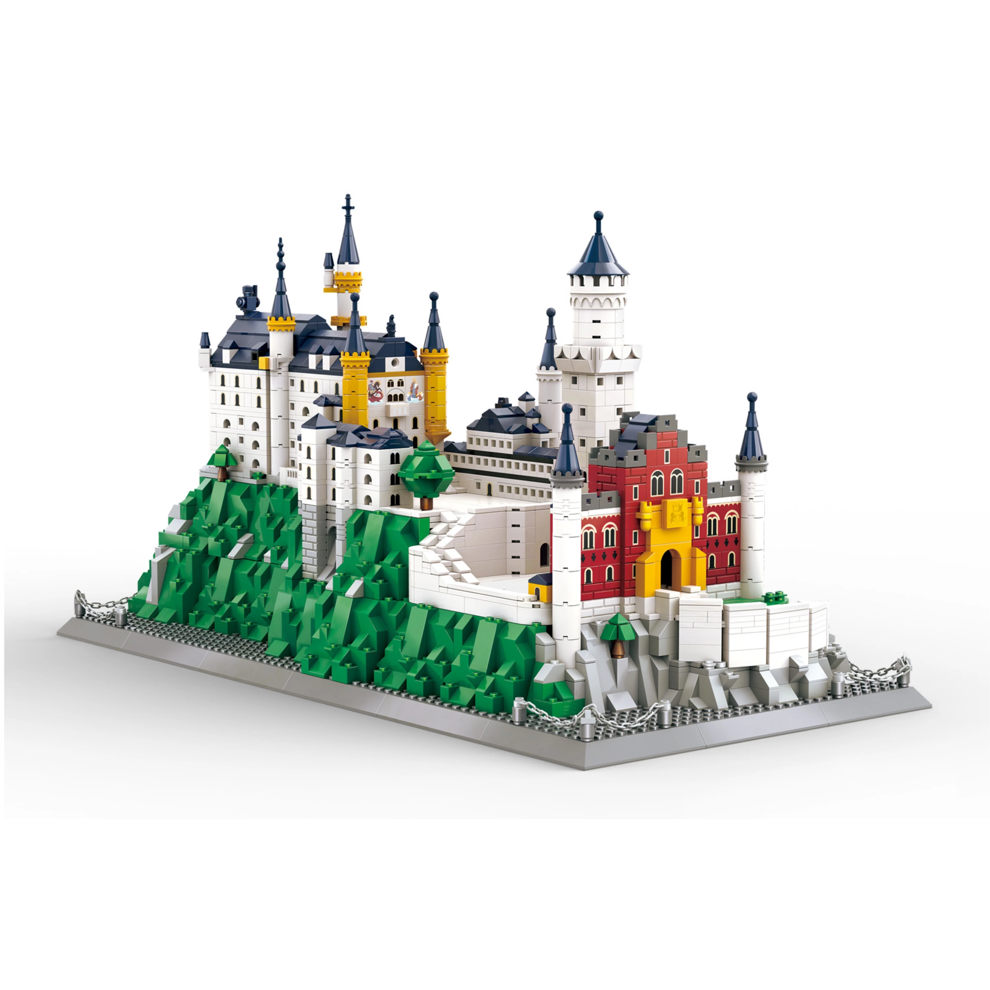 

1969PCS Neuschwanstein New Swan Stone Castle Princess Model Street View Building Blocks Kit DIY Bricks Toys For Children Gifts