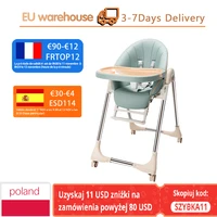 multifunctional high chair for feeding adjustable removable baby dining chair foldable infant stool seat pu cushion with wheels