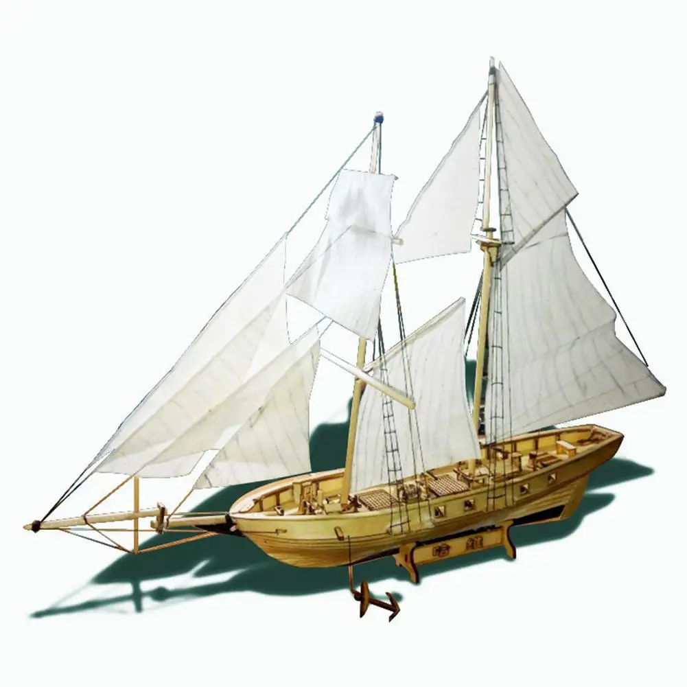 

Genuine RCtown New DIY Wooden Sailboat Assembling Model Harvey Wooden Ship Diy Sailboat Assembly Model for Children's toys Gift