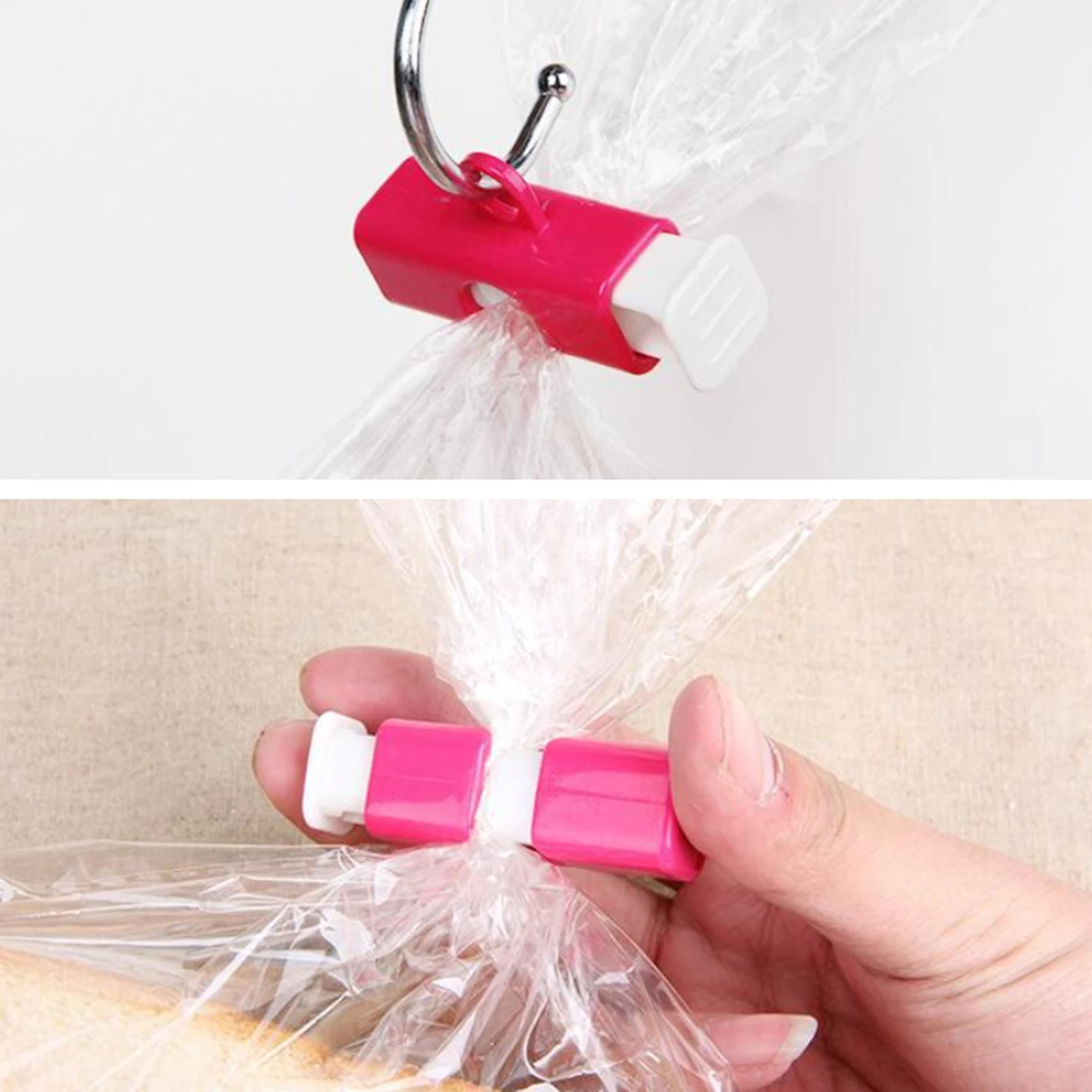 

3/6/9pcs Elastic Button Bread Bag Sealing Clip Plastic Bag Sealer Snack Fresh Food Storage Bag Clip Kitchen Tool Bag Clip