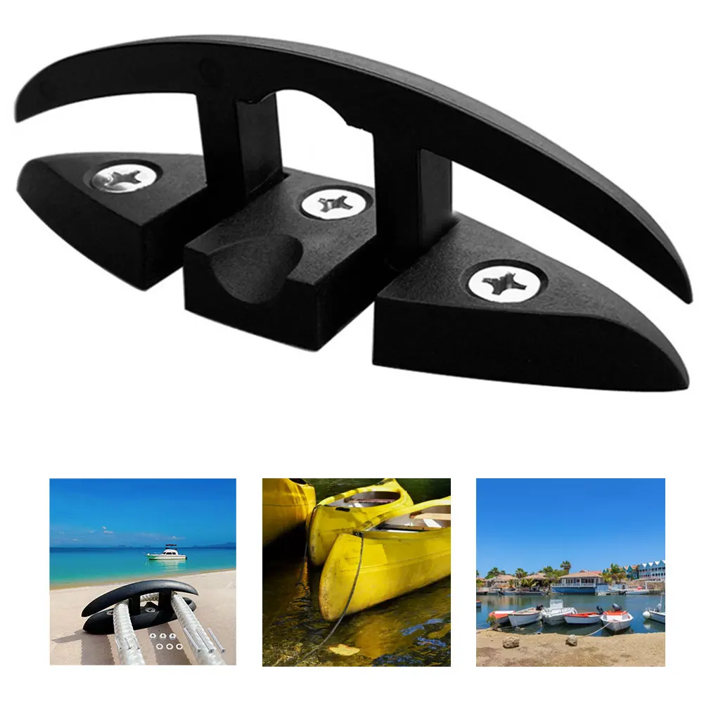 

Nylon Folding Boat Cleat Foldable Dock Cleat Boat Deck Hardware For Marine Decorative Applications Black Boat Accessories