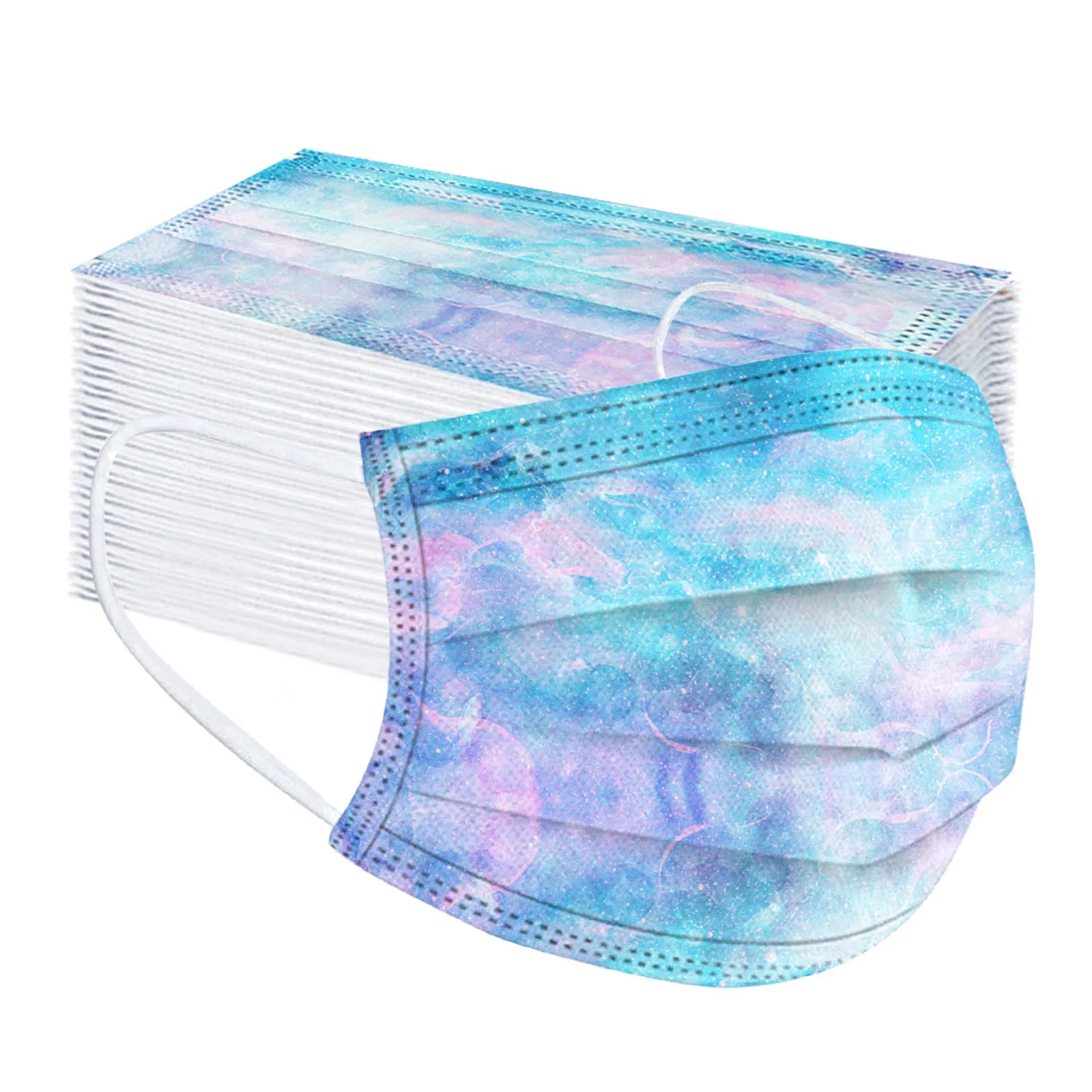 

10/20/30/50/100PC Disposable Face Masks Mascarillas Adult'S Gradient Printed Mask Protective Face Mask Masque Mascherine