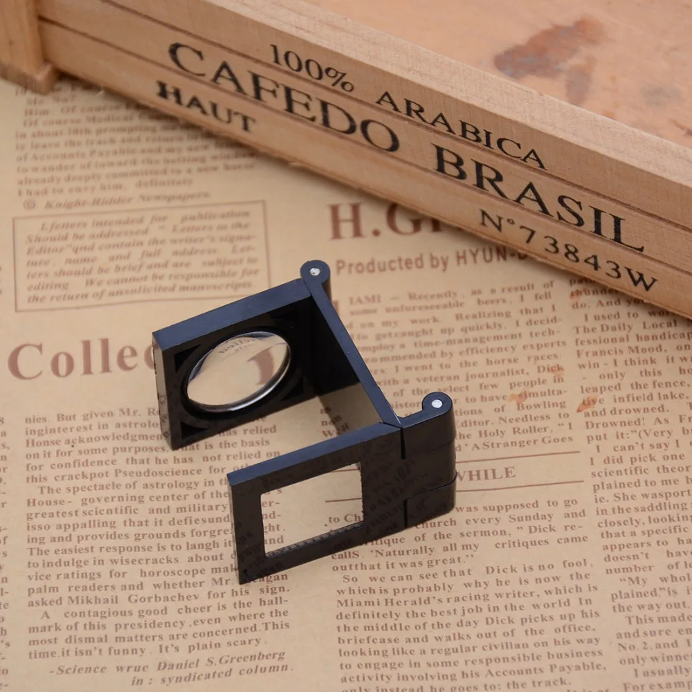 1 шт. 22 мм 8X складной объектив льняной тестер мини Карманный металлический