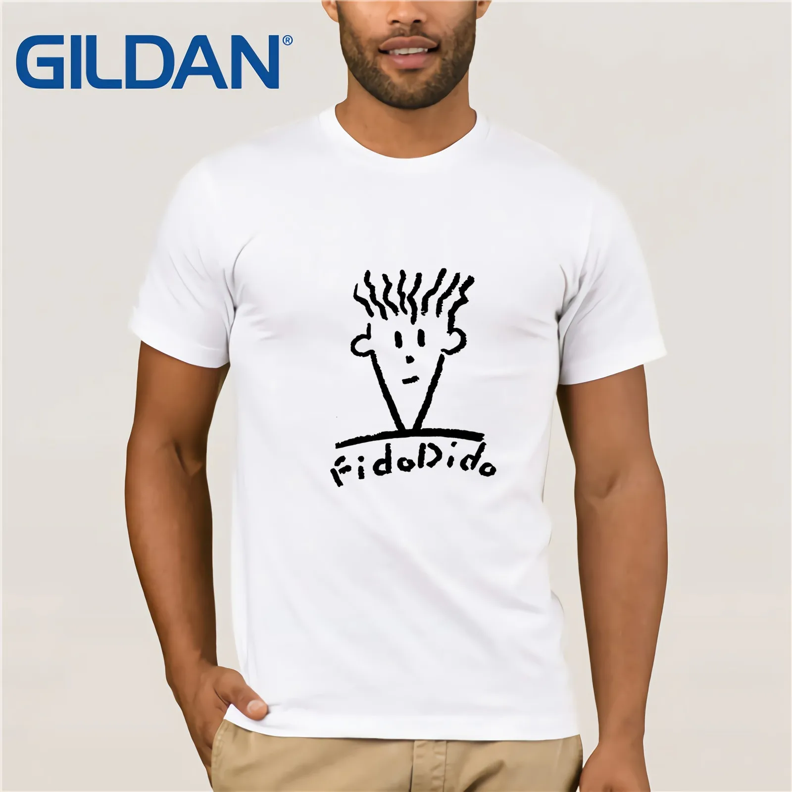 2019 Летний стиль футболка Fido Dido поп пить брендовая одежда Для мужчин | Мужская