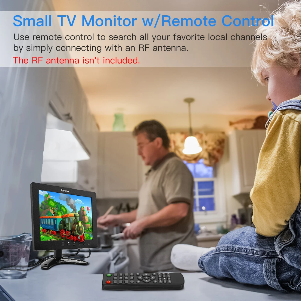 Eyoyo EM08W 8&quot HDMI IPS LCD Screen Computer TV Monitor 1024x768 With VGA USB AV Speakers For DVD PC CCTV Security Camera |