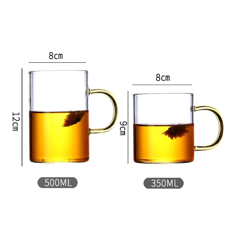 350 мл 500 стеклянная чашка с крышкой чашкой молока для завтрака бытовые Простые
