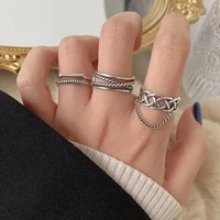 retro style silver color cross tassel rings weave double layer ring for hip hop girl women ring gift handmade party jewelry