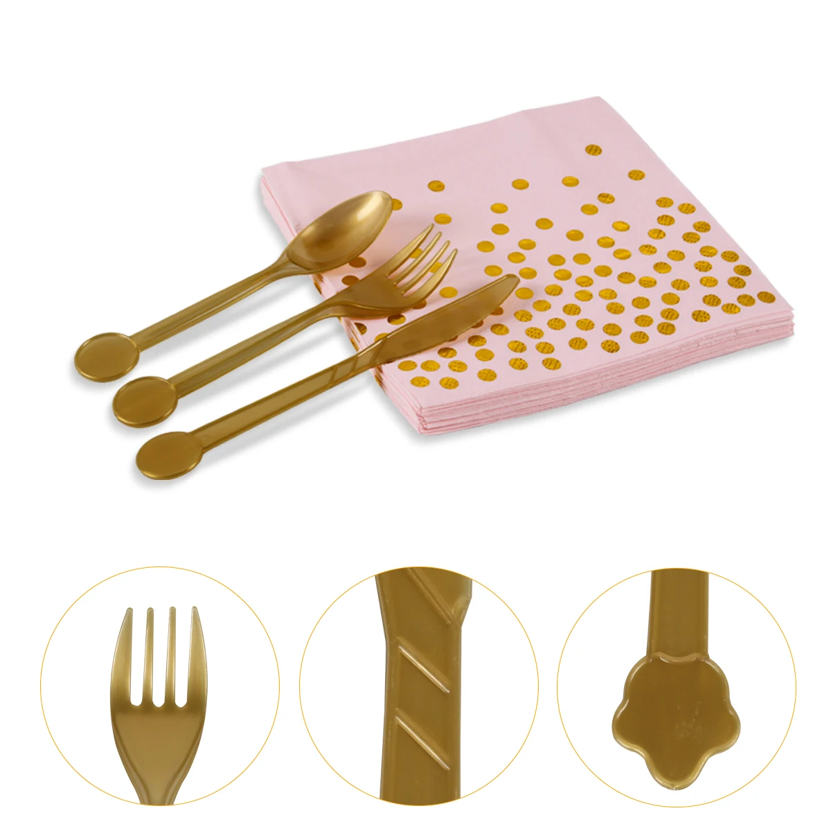 

Huiran Disposable Tableware Set Rose Gold Paper Dinnerware Plate Cutlery Napkins Cup Wedding Baby Shower Birthday Party Supplies