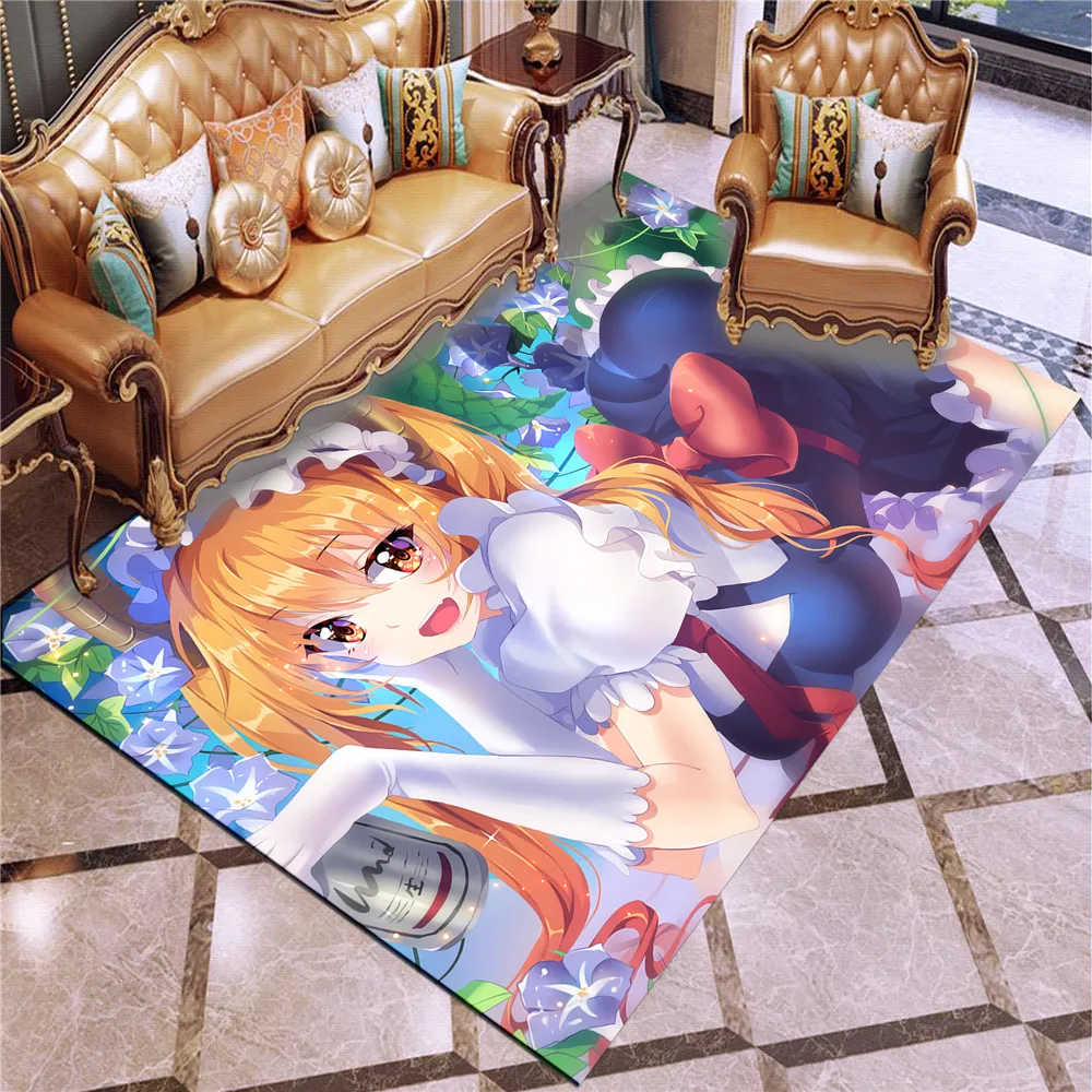 

Miss Kobayashi's Dragon Maid Carpet Anti-Skid Area Floor Mat 3D Rug Non-slip Mat Dining Room Living Room Soft Bedroom Carpet