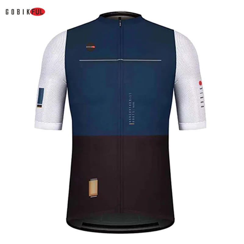 

2021 Pro Team GOBIKFUL Bike Shirt Summer Men's Cycling Jersey Short Sleeve Sportswear Maillot Ciclismo MTB Breathable Clothing