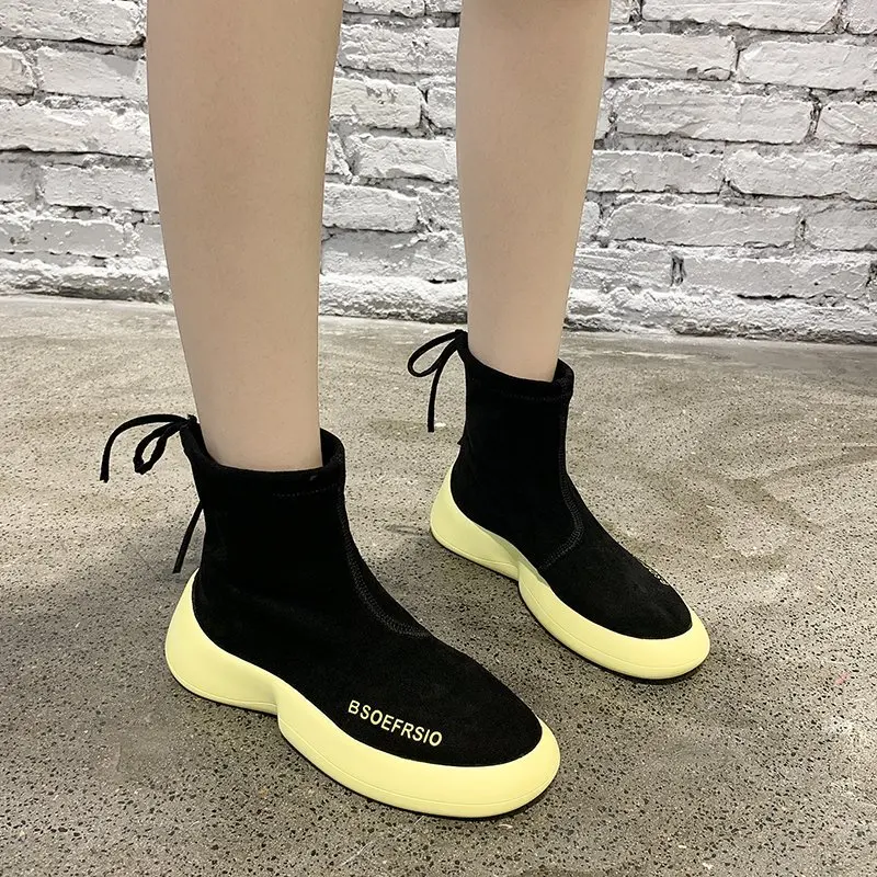

Fashion Womens Furry Boots 2020 Autumn New Suede Travel Shoes Woman Lace Up Platform Shoes Female Casual Running Sneaker Women