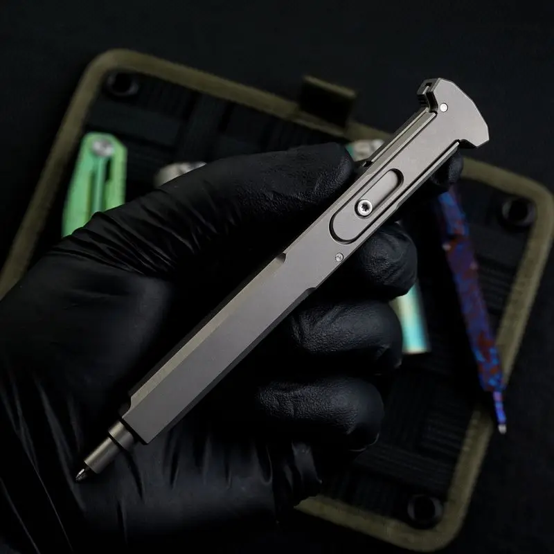 Тактическая ручка из титанового сплава креативная портативная для письма EDC