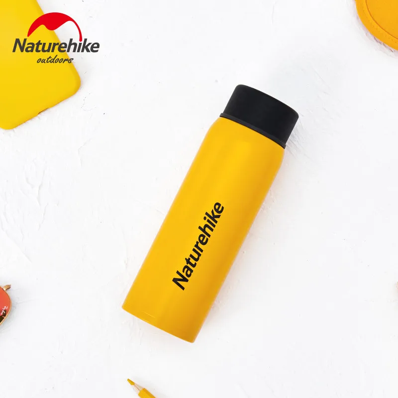 Yellow-500ml Naturehike 316 Нержавеющая сталь изоляционная Чашка 500 мл Портативный 12 часа тепла/сохранение холода для путешествий на открытом воздухе Leakageproof чашки - Цвет: Yellow-500ml