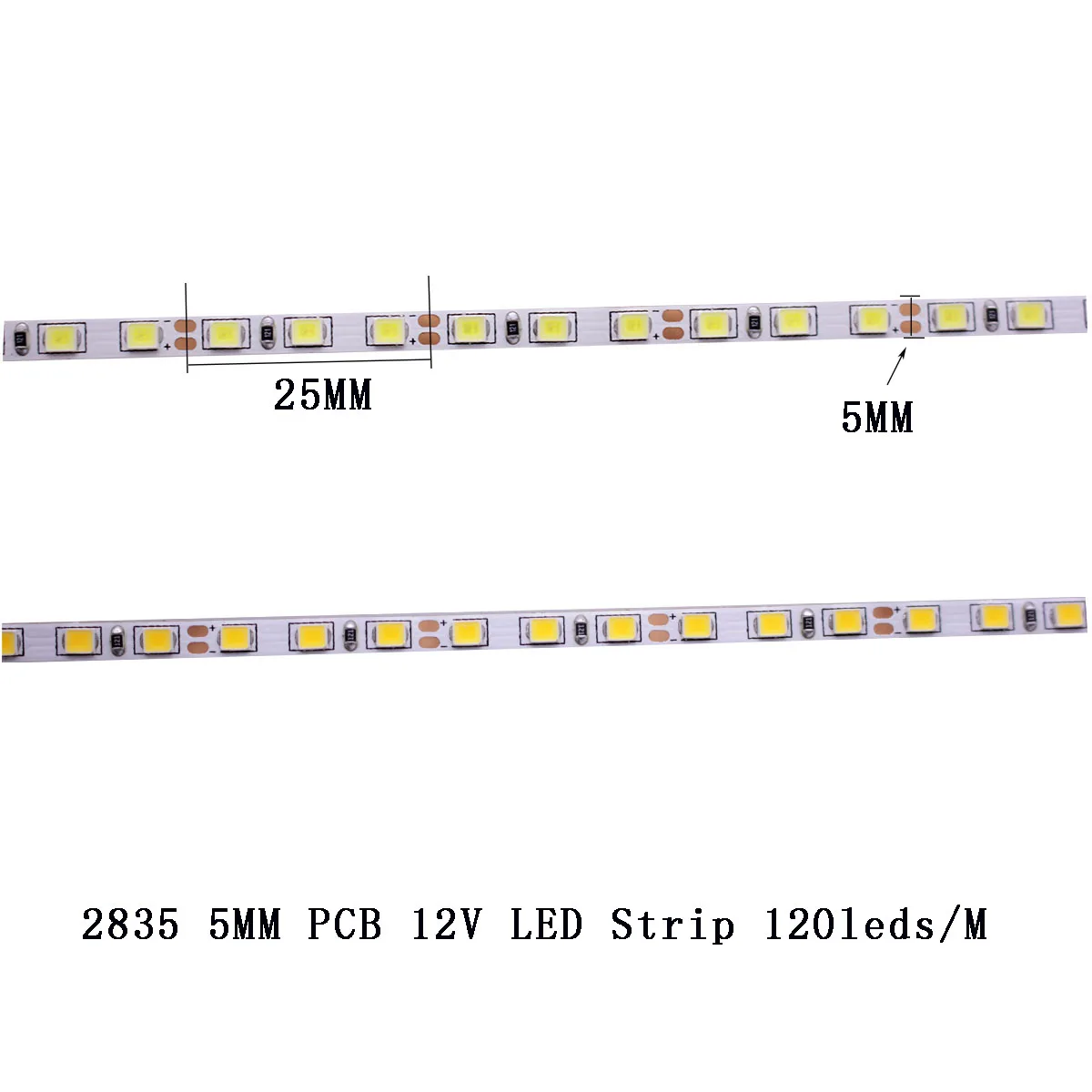 CRI 80+ 5 мм 10 мм PCB 12V 24V светодиодный 2835 120 светодиодный s 240 светодиодный s/m диод Гибкая световая лента 4000K 6000K Neutural белый теплый белый 5 м