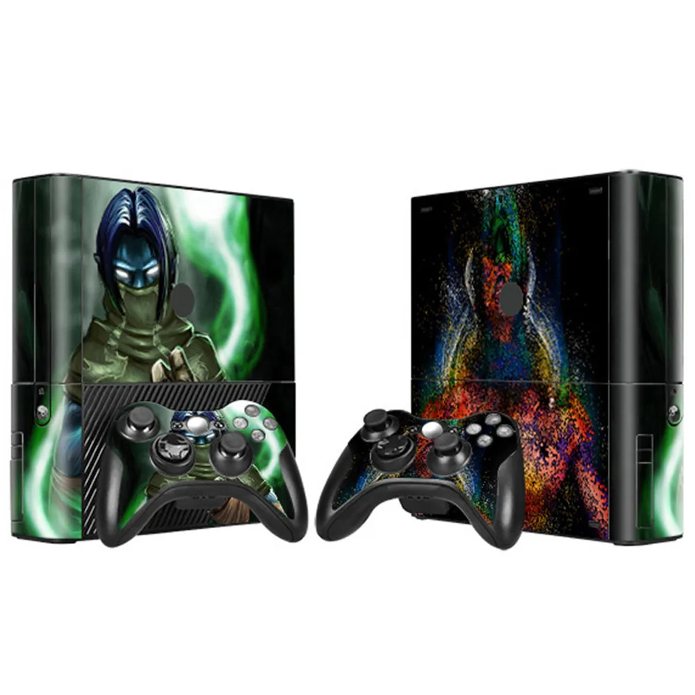 Стикеры для игровой консоли виниловые наклейки XBOX 360 E 2 контроллера | Электроника