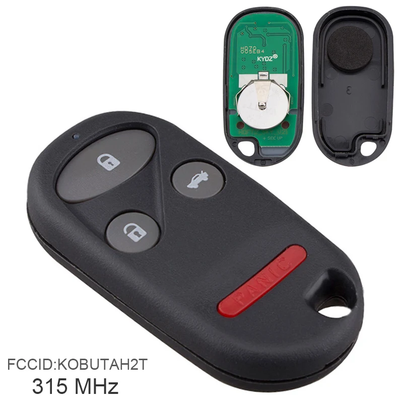 

315MHz 3 Buttons Keyless Uncut Flip Remote Key Fob KOBUTAH2T Fit for Honda Accord 1998 1999 2000 2001 2002
