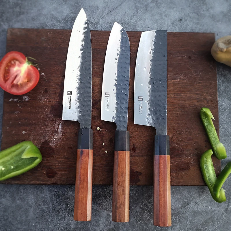 Кухонные ножи 8 дюймов японский шеф-повар 5Cr15Mov трехслойный композитный стальной