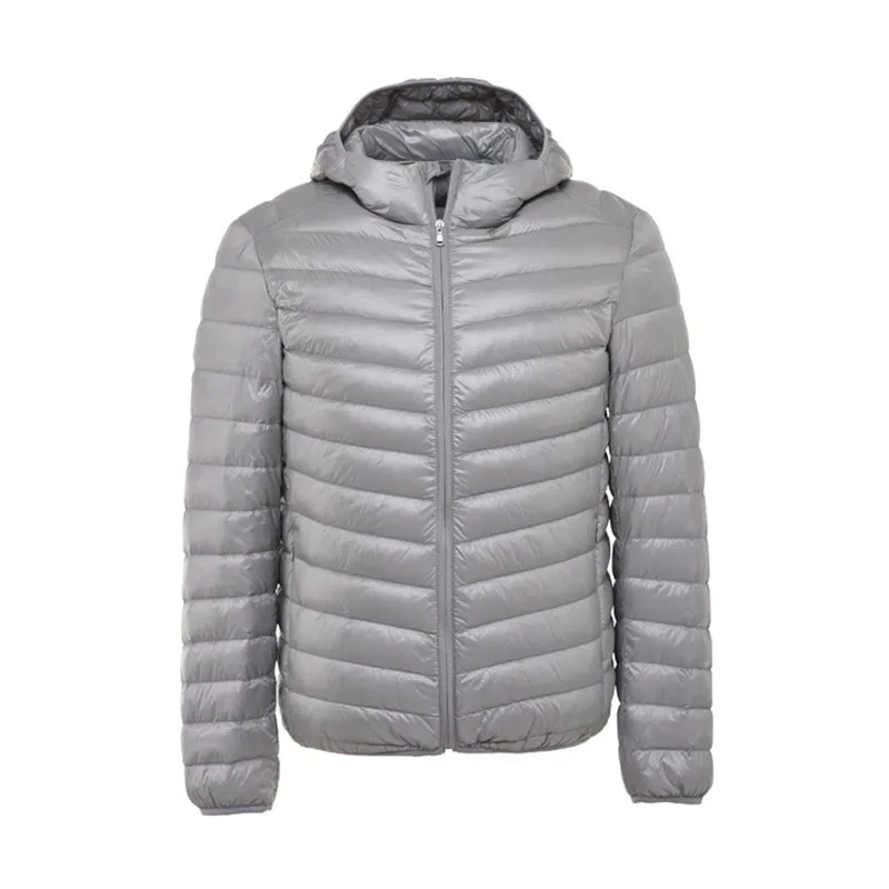 

7xl Coats Brand Red Winter Coat Men's Packable Down Jacket Lightweight Insulated Hooded Winter Puffer Coat Water Resistant