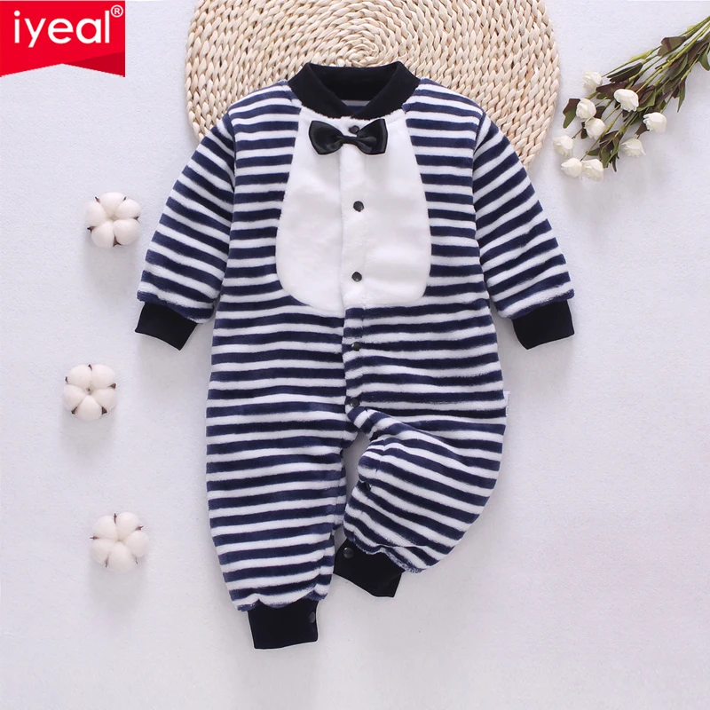 

IYEAL Newborn Baby Clothes Children Boy Girl Romper Soft Warm Flannel Jumpsuit Infant Clothes Pajamas Outfits Sleepwear